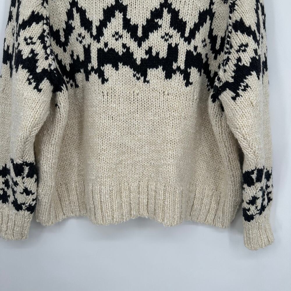 COS Fair Isle Wool Blend Crew Neck Sweater Chunky Knit Oversized Preppy Classic - Picture 11 of 16